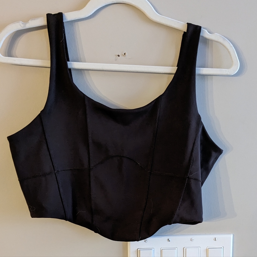 Never worn crop corset style workout tank
